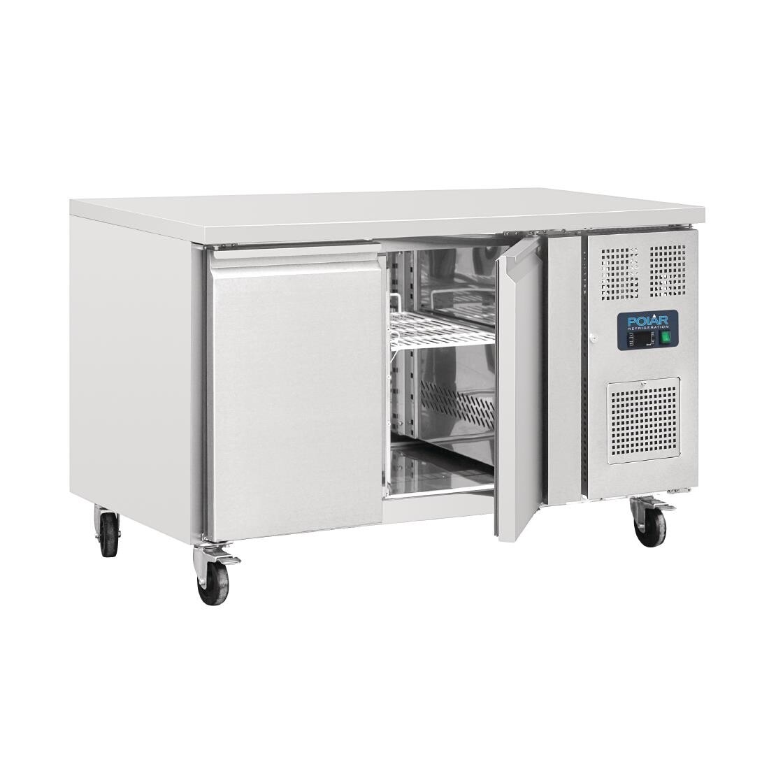 Polar 2 Door Counter Fridge 228Ltr