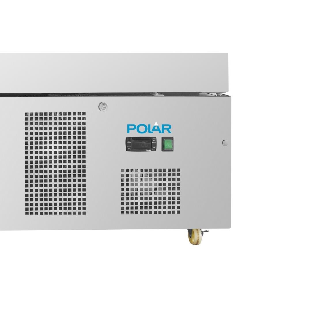 Polar Single Door Slimline Fridge Stainless Steel 440Ltr