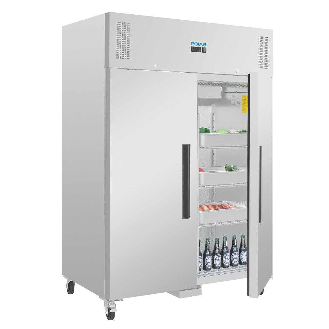 Polar Double Door Fridge Stainless Steel 1200Ltr