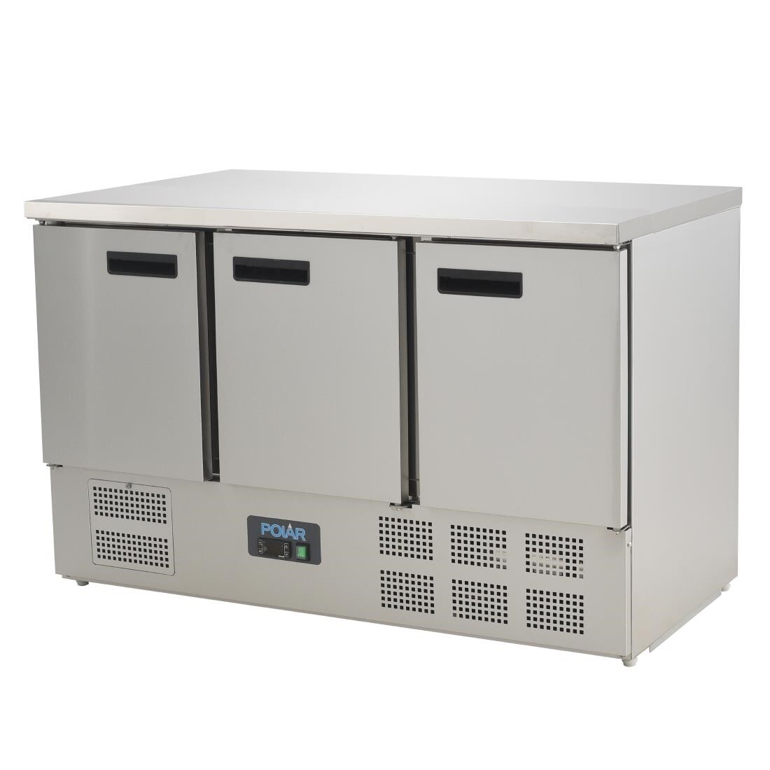 Polar 3 Door Counter Fridge 368Ltr