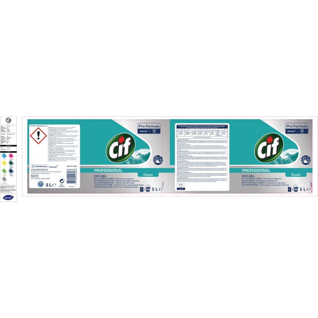 CIF Oxy-Gel Ocean All-Purpose Cleaner 5 litre (Pack of 2)