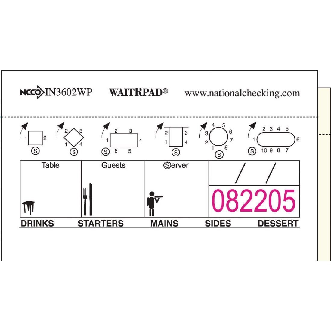 WaitRpads Waiting Pads Duplicate Carbonless