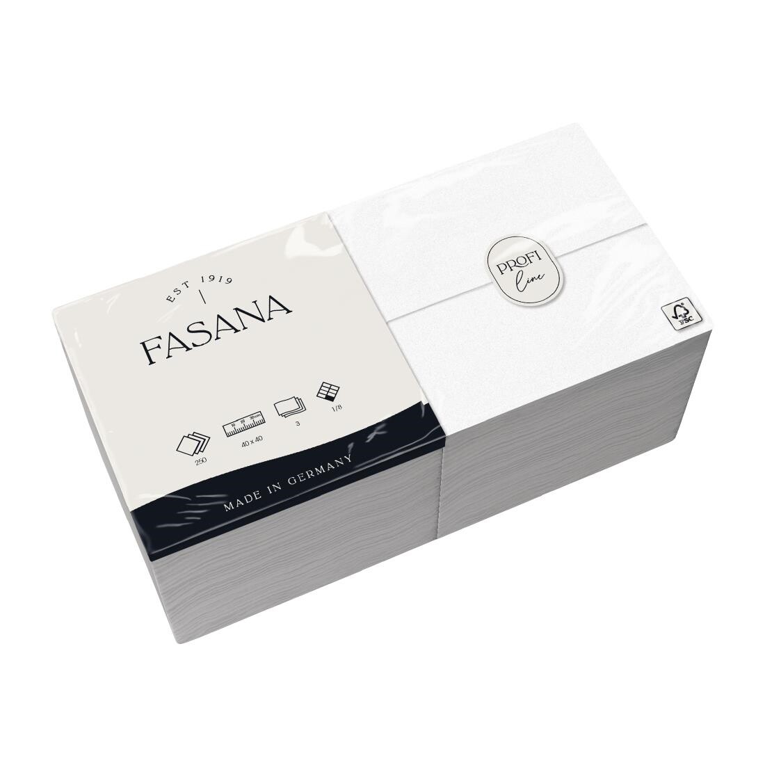Fasana Dinner Napkins White 400mm