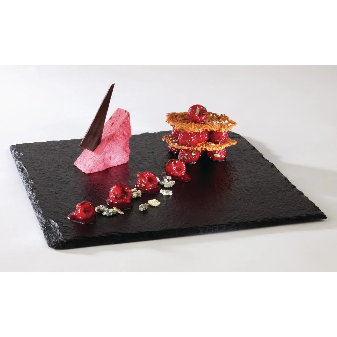 APS 1/4GN Slate Melamine Platter