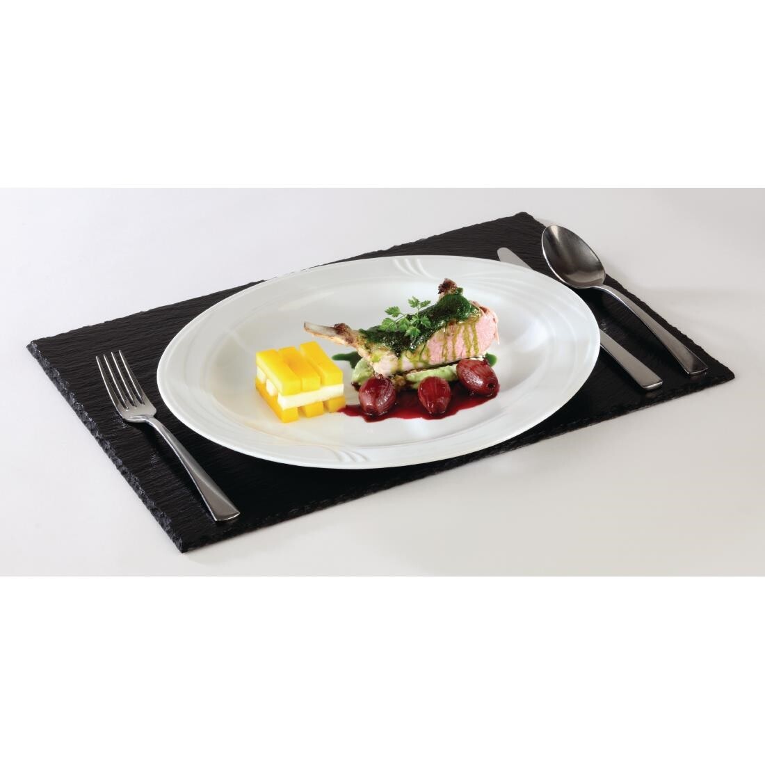 APS 1/2GN Slate Melamine Platter