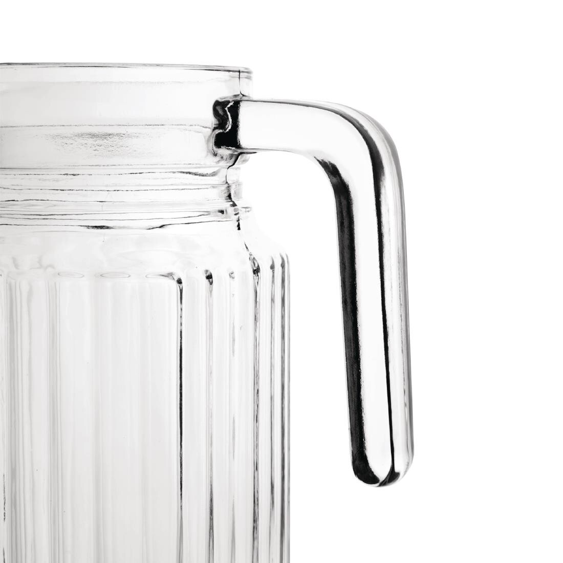 Olympia Ribbed Glass Jugs 1Ltr