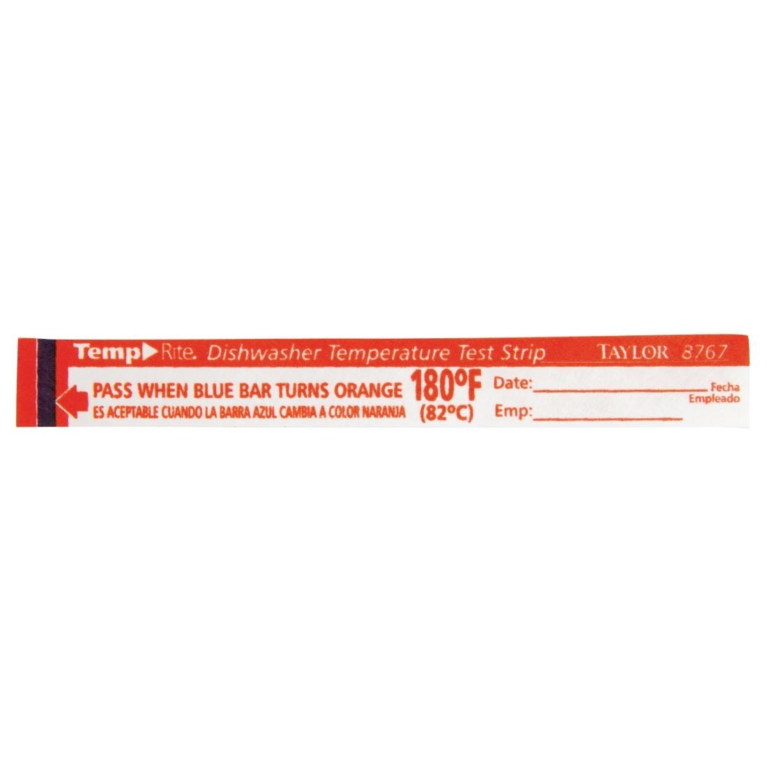 Dishwasher Temperature Test Strip