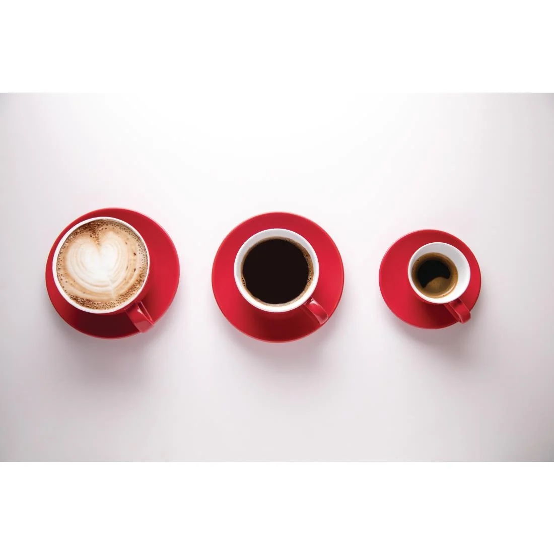 Olympia Cafe Espresso Saucers Red 116.5mm