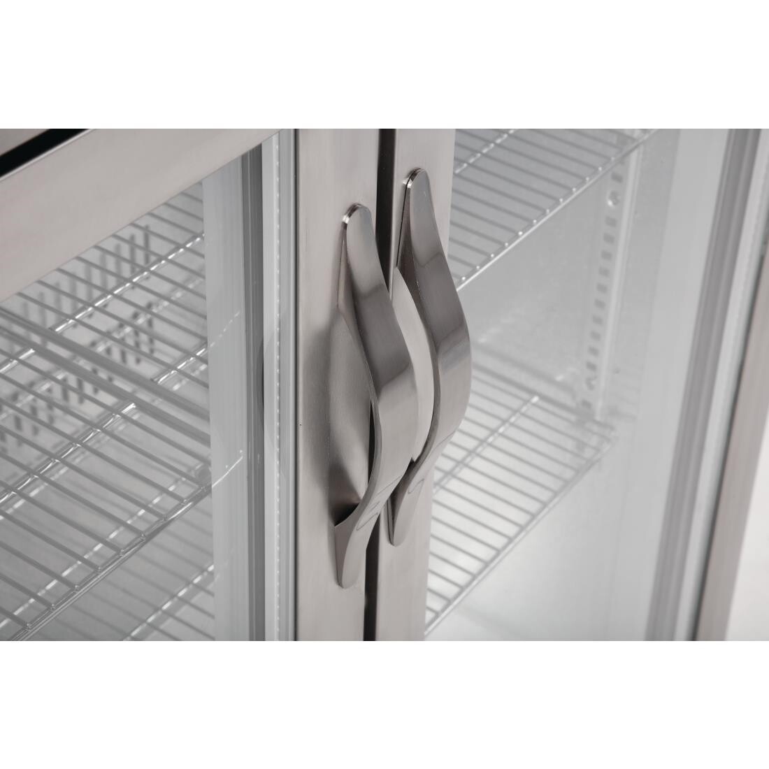 Polar Back Bar Cooler with Hinged Doors in Stainless Steel 208Ltr