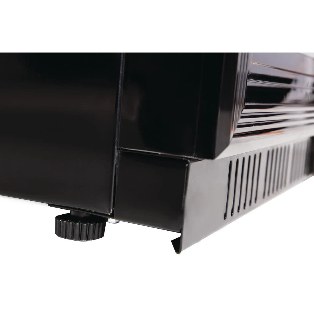 Polar Back Bar Cooler with Sliding Doors in Black 330Ltr