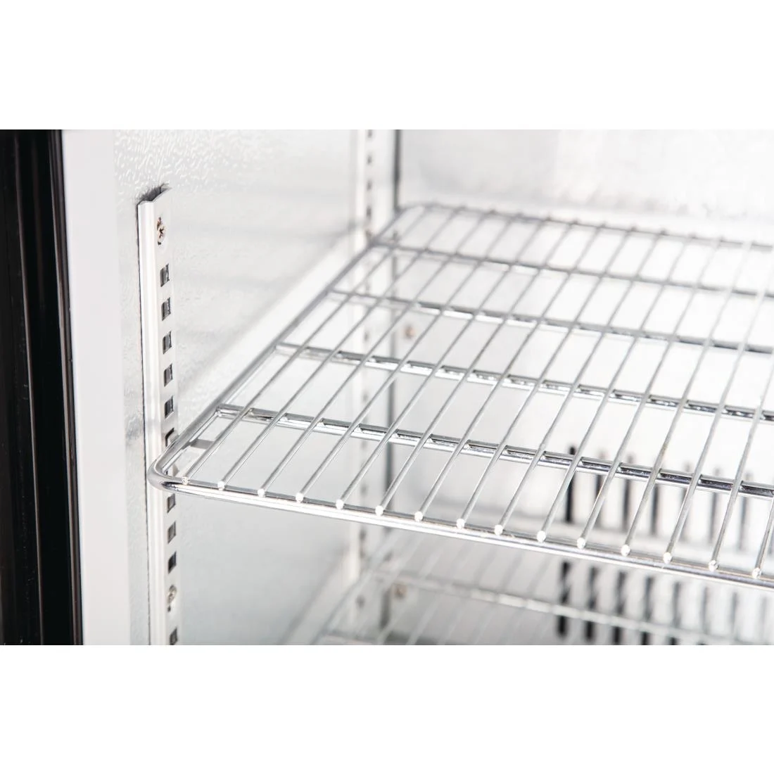 Polar Back Bar Cooler with Hinged Door in Black 138Ltr