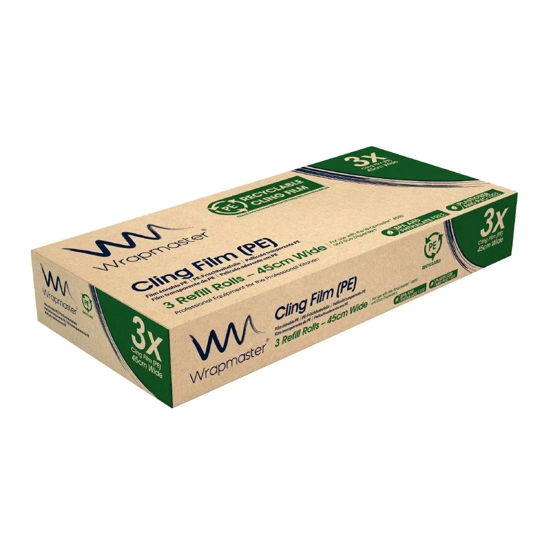 Wrapmaster 4500 PE Cling Film Refills 450mm x 300m (3 Pack) - Image 3