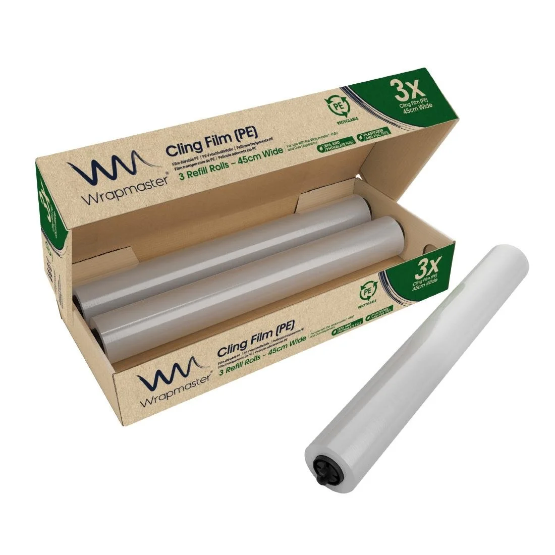 Wrapmaster 4500 PE Cling Film Refills 450mm x 300m (3 Pack) - Image 4