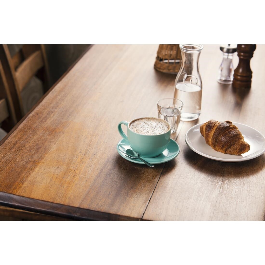 Olympia Cafe Cappuccino Cups Aqua 340ml