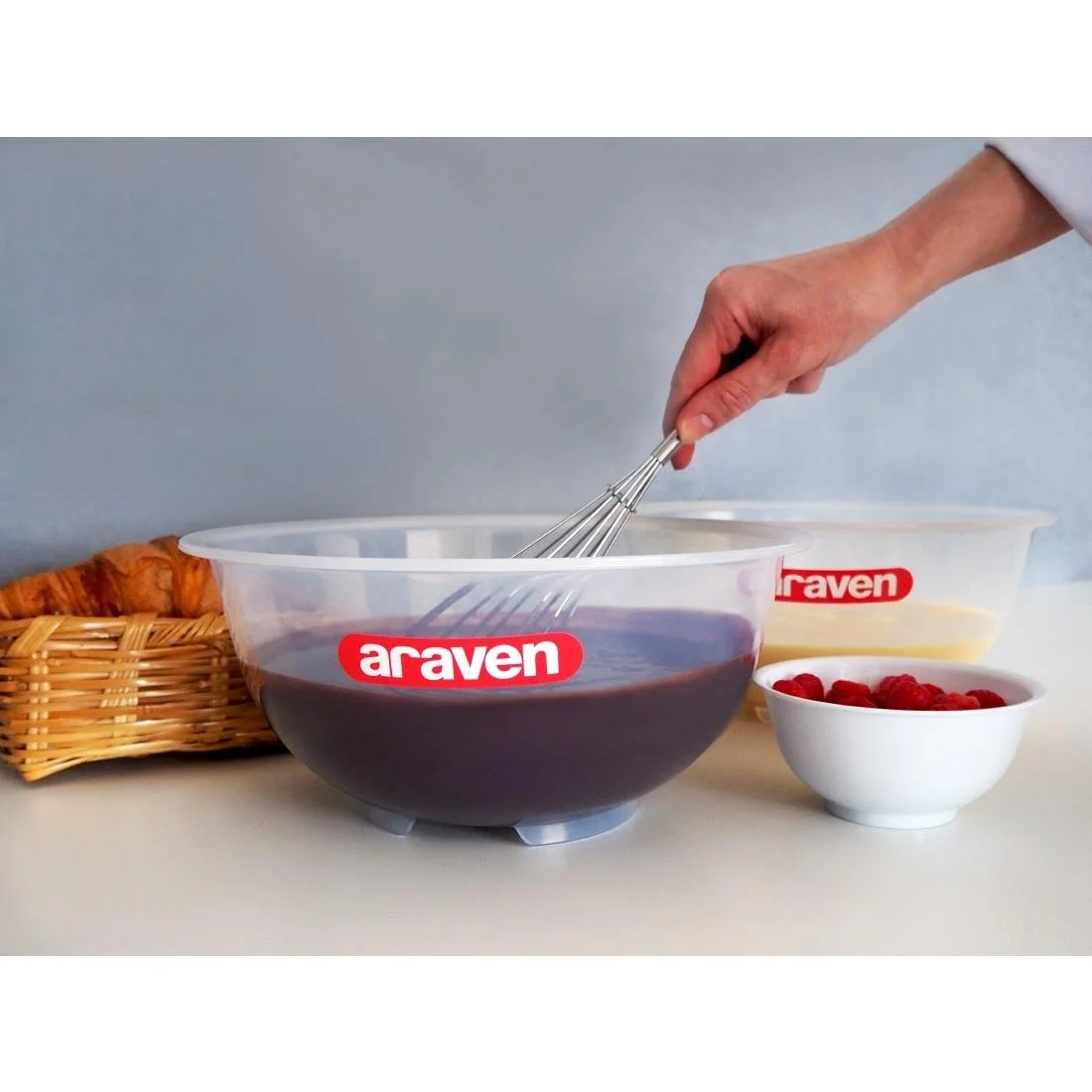 Araven Polypropylene Mixing Bowl Transparent 11Ltr - Image 2