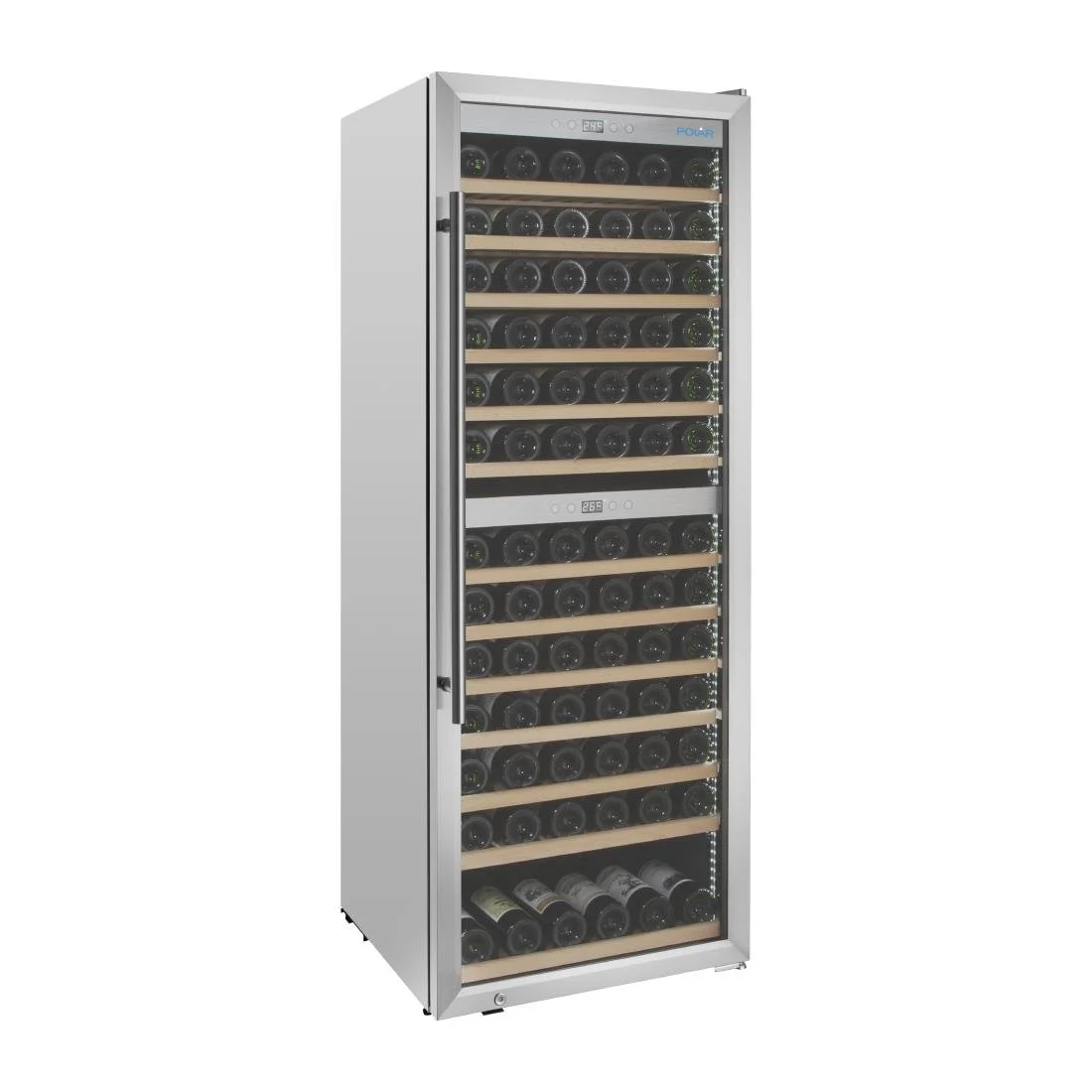Polar G-Series Dual Zone Wine Fridge Stainless Steel 109 Bottle - Image 1