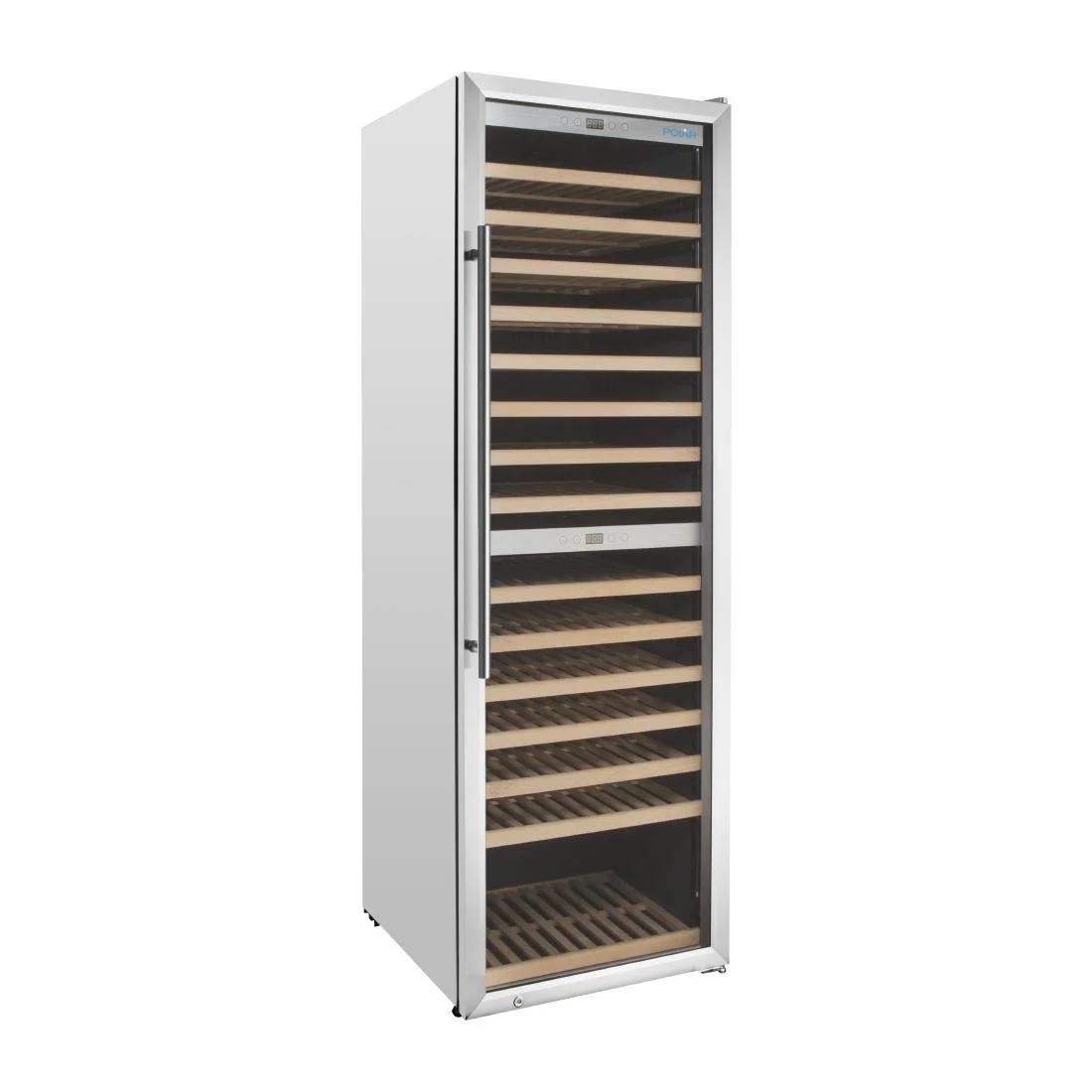 Polar G-Series Dual Zone Wine Fridge Stainless Steel - 172 Bottle - Image 1