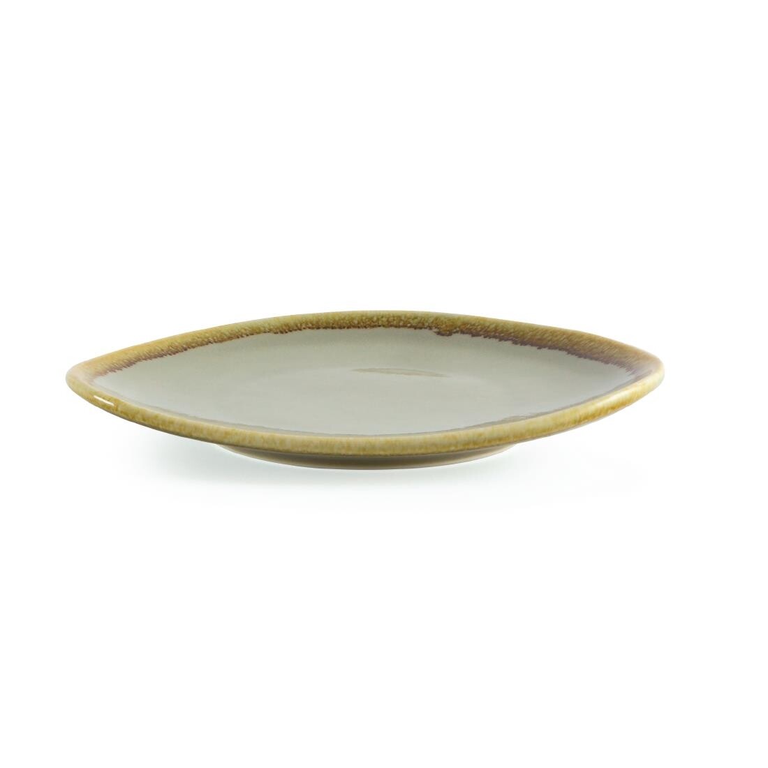 Olympia Kiln Triangular Plate Moss 165mm