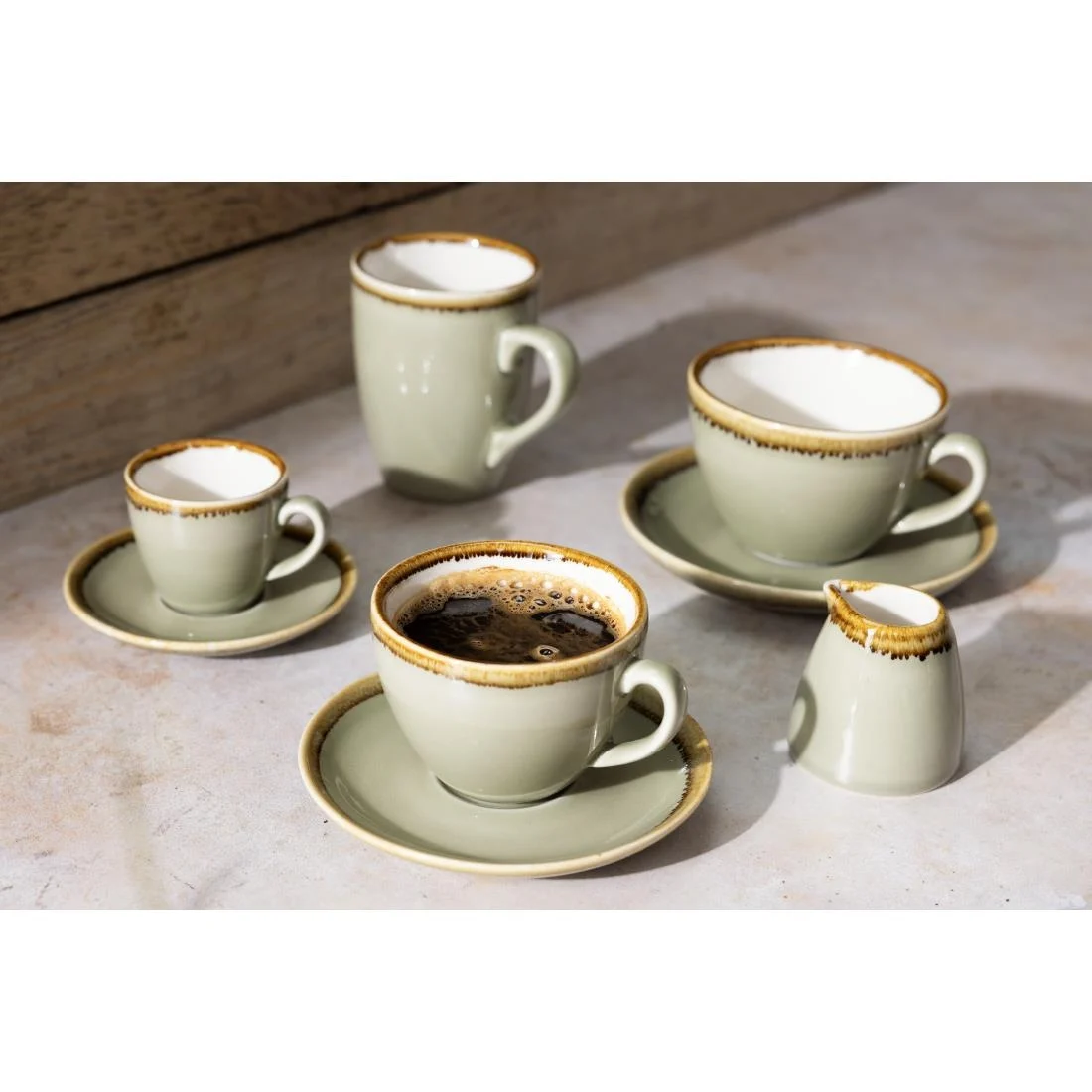Olympia Kiln Cappuccino Cup Moss 230ml