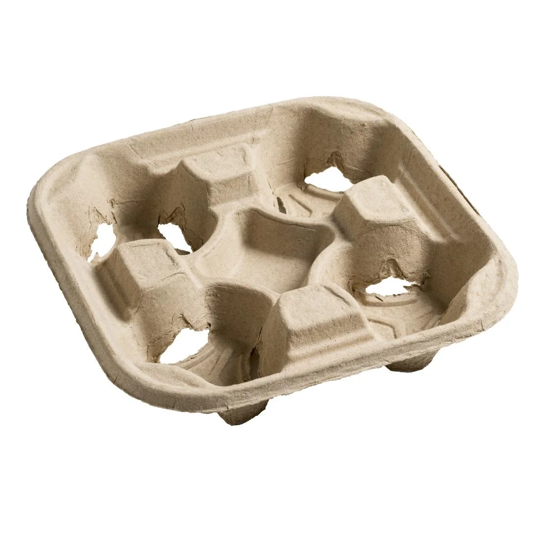 Moulded Pulp Fibre Four Cup Carrier (180 Pack)