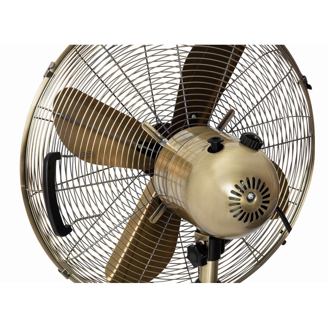 Status 16" Oscillating Antique Brass Stand Fan