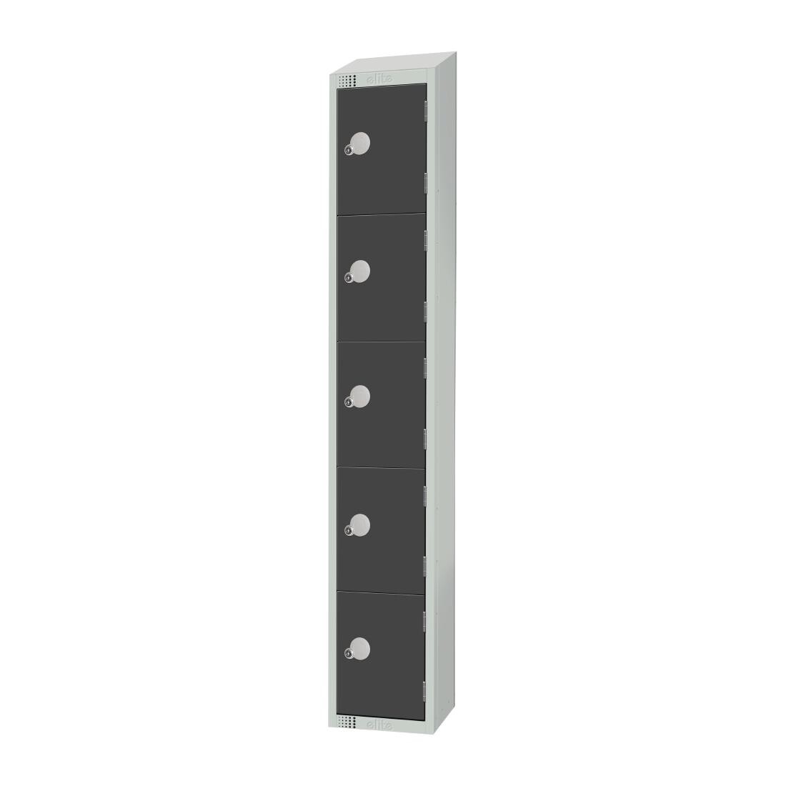 Elite Five Door Manual Combination Locker Locker Graphite Grey