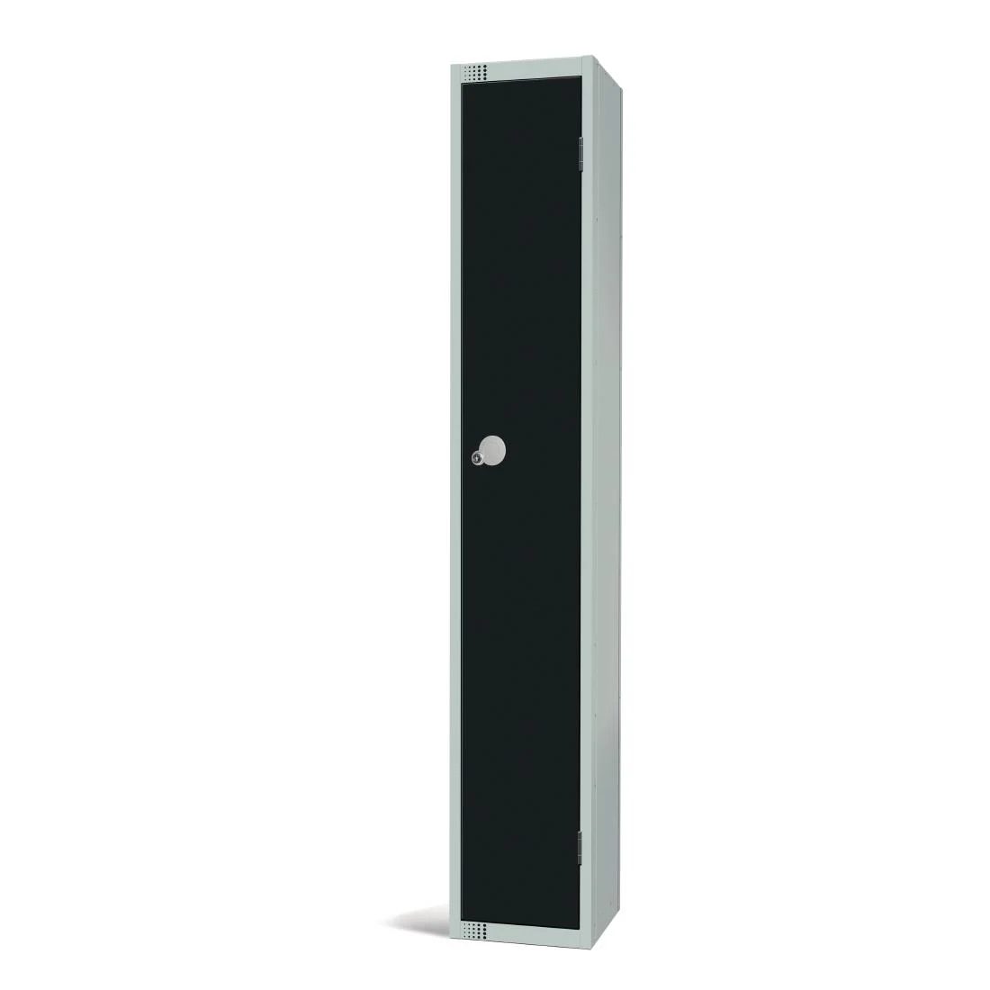 Elite Single Door Coin Return Locker with Sloping Top Black