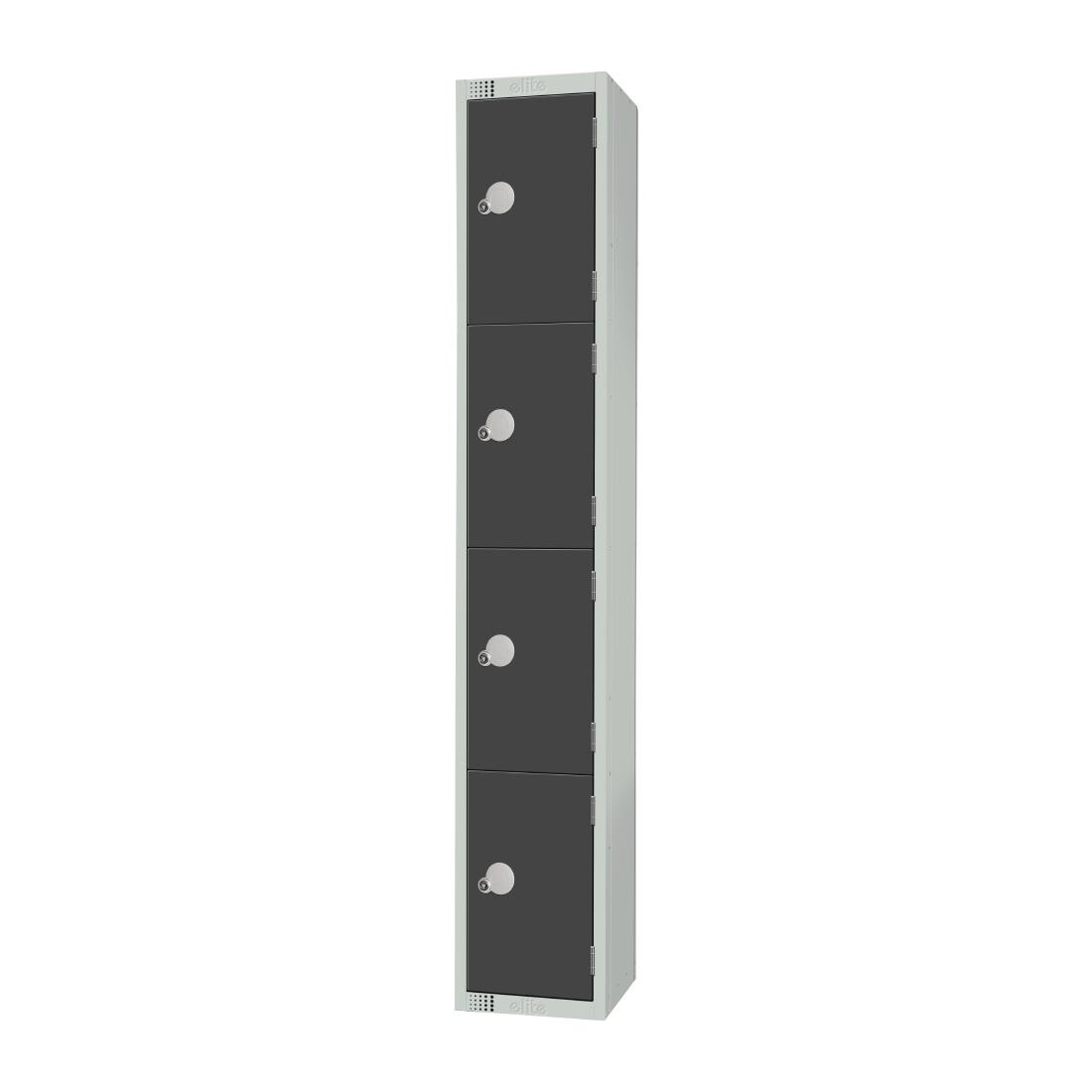 Elite Four Door Padlock Locker Graphite Grey