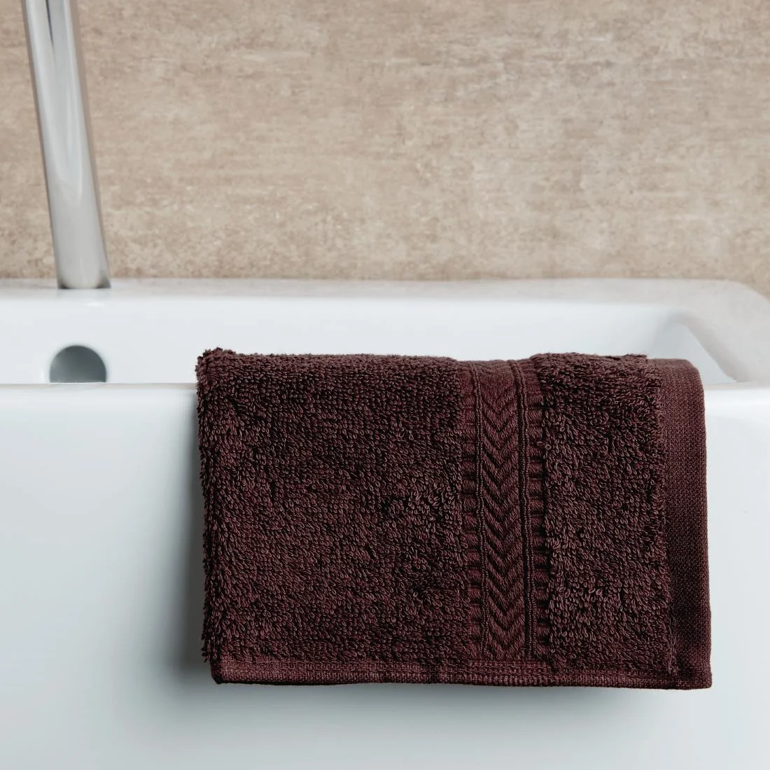 Mitre Essentials Nova Towels Chocolate - Image 1