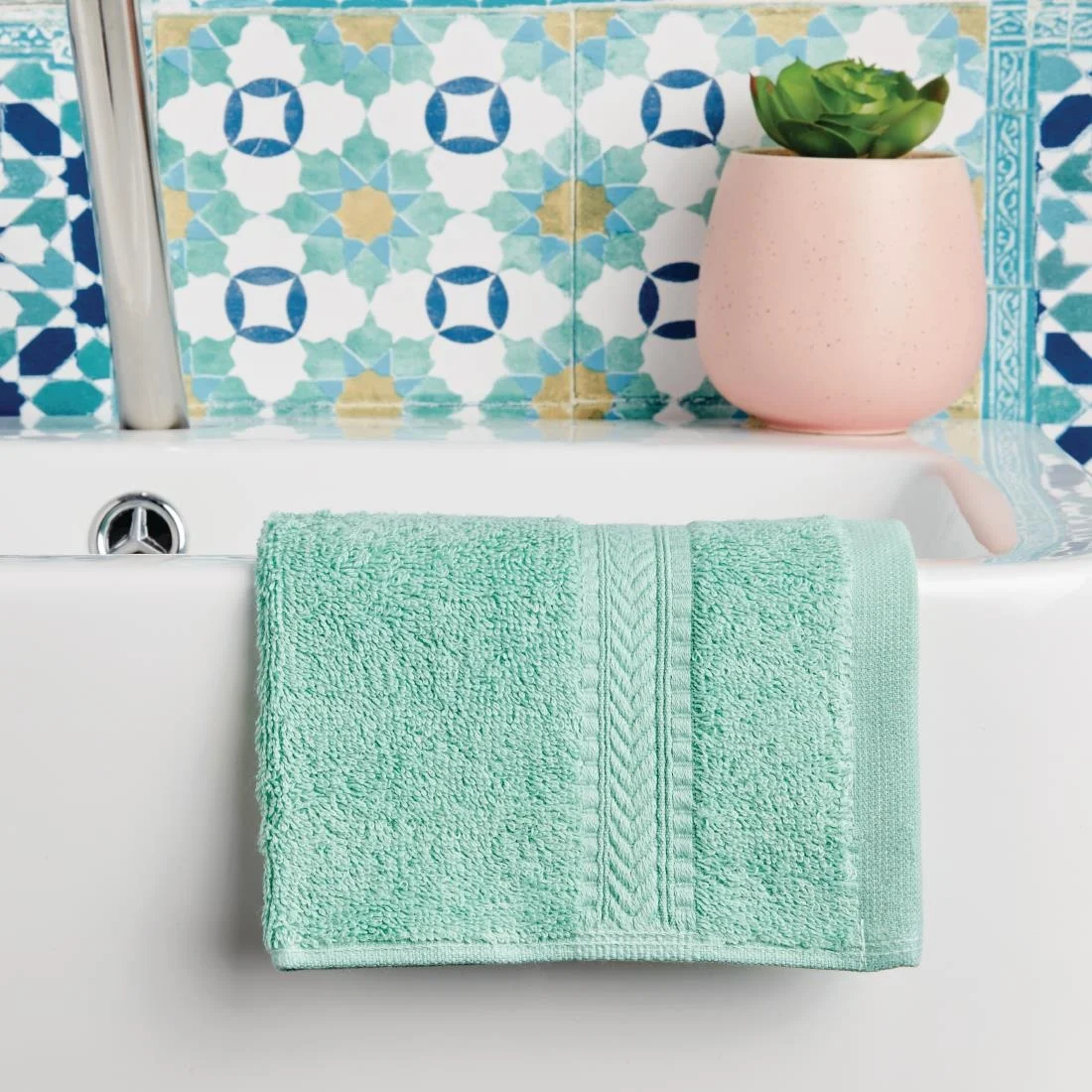 Mitre Essentials Nova Face Cloth Mint (10 Pack) - Image 1