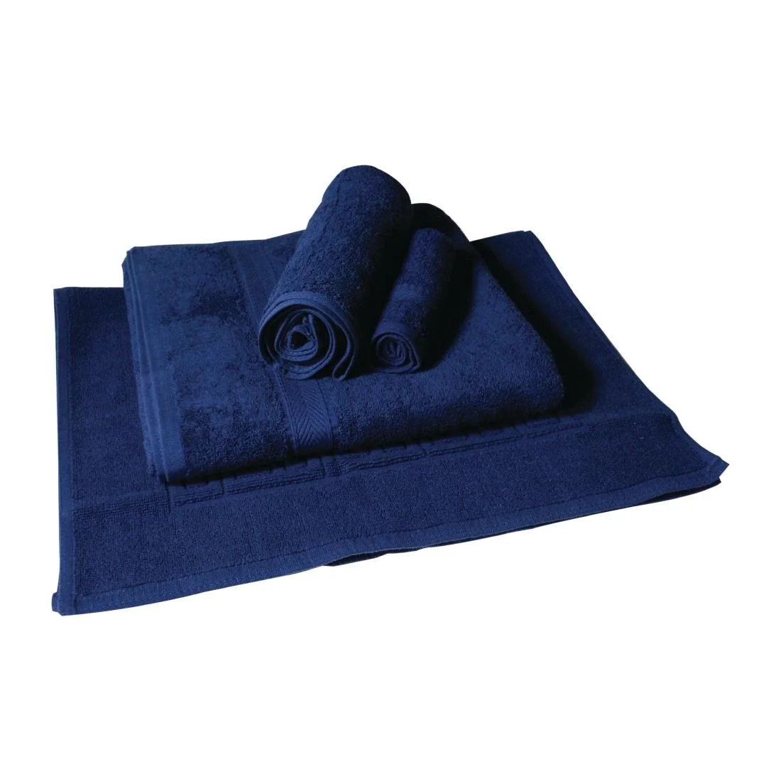 Mitre Essentials Nova Colour Towel Set Navy - Image 1
