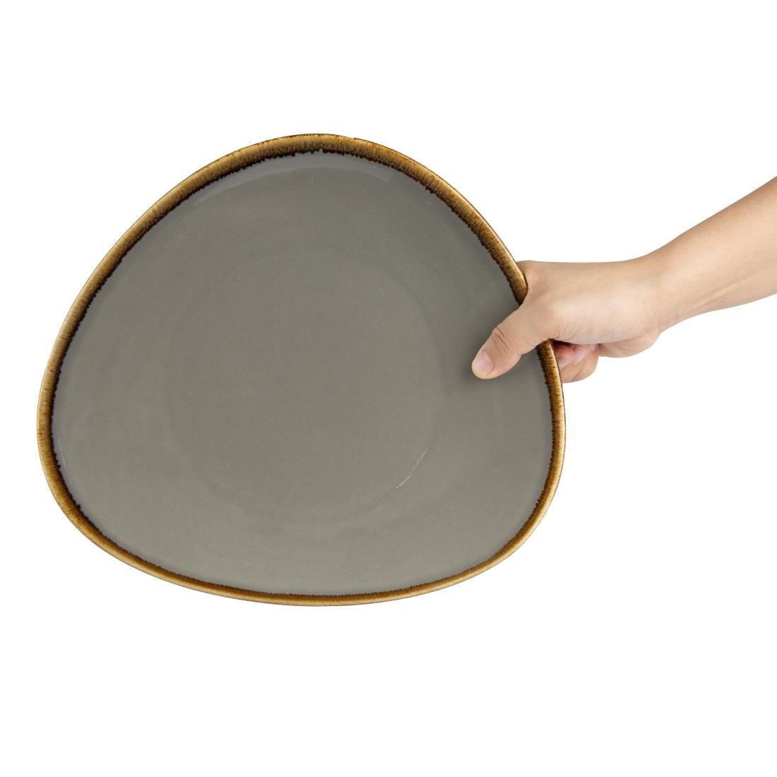 Olympia Kiln Triangular Plate Smoke 280mm