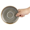 Olympia Kiln Cappuccino Saucer Smoke 140mm