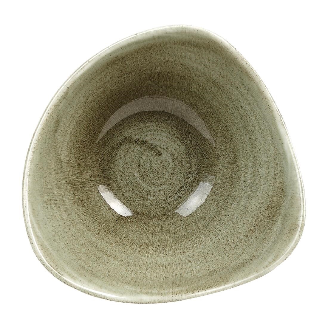 Churchill Stonecast Patina Antique Triangle Bowls Green 153mm