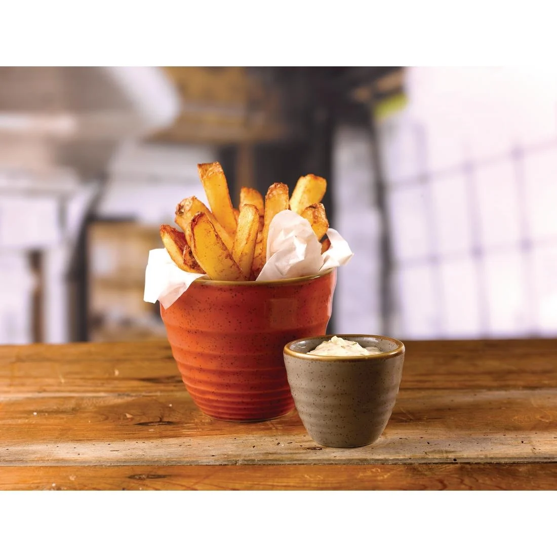 Churchill Stonecast Spiced Orange Ripple Dip Pots 57oz