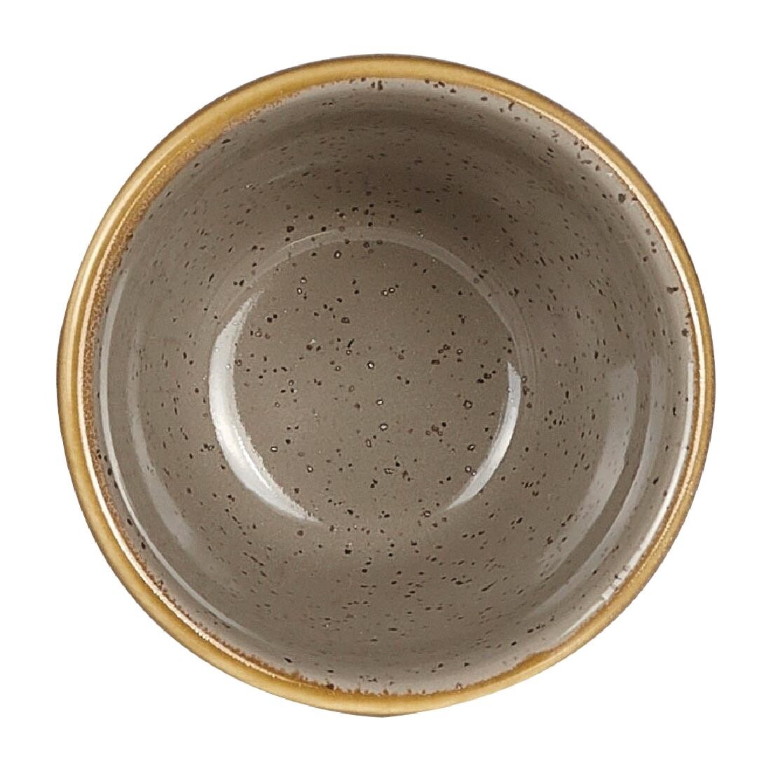 Churchill Stonecast Round Dip Pots Peppercorn Grey Ripple 57ml