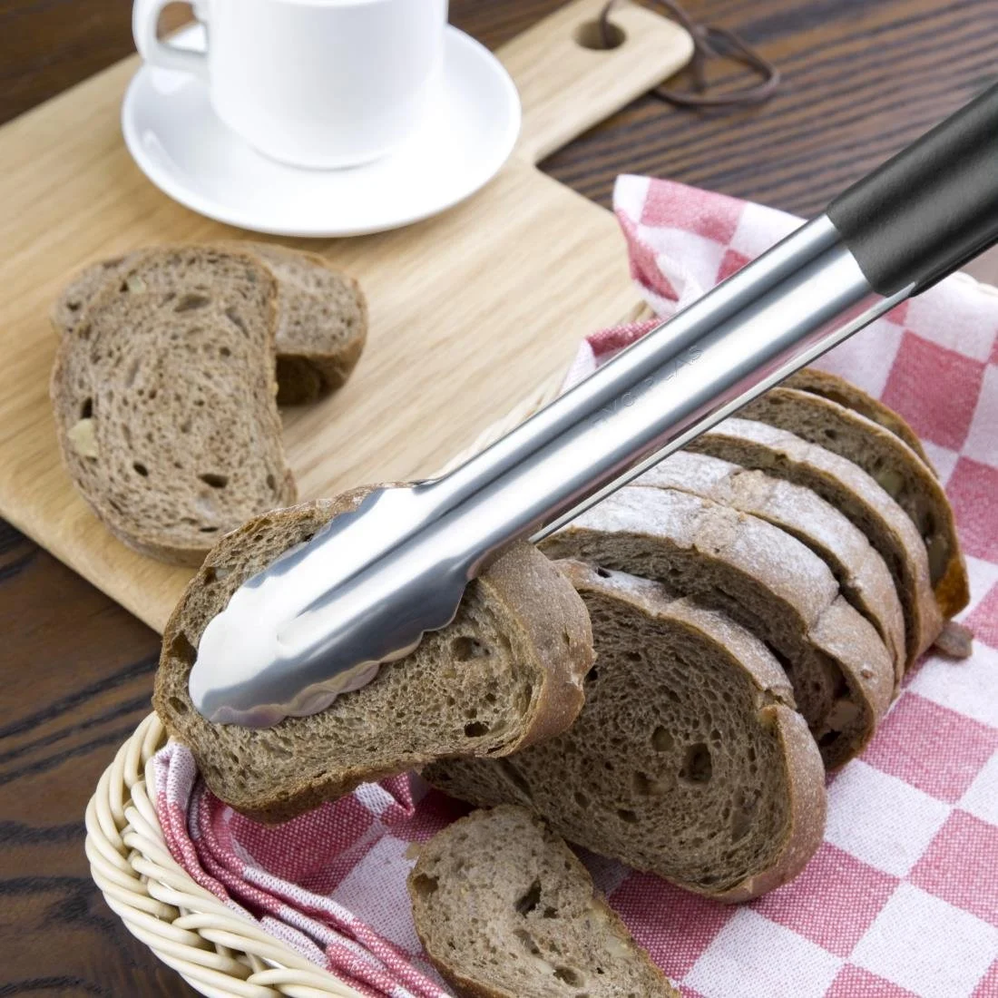 Hygiplas Colour Coded Serving Tong Black 405mm - Image 5