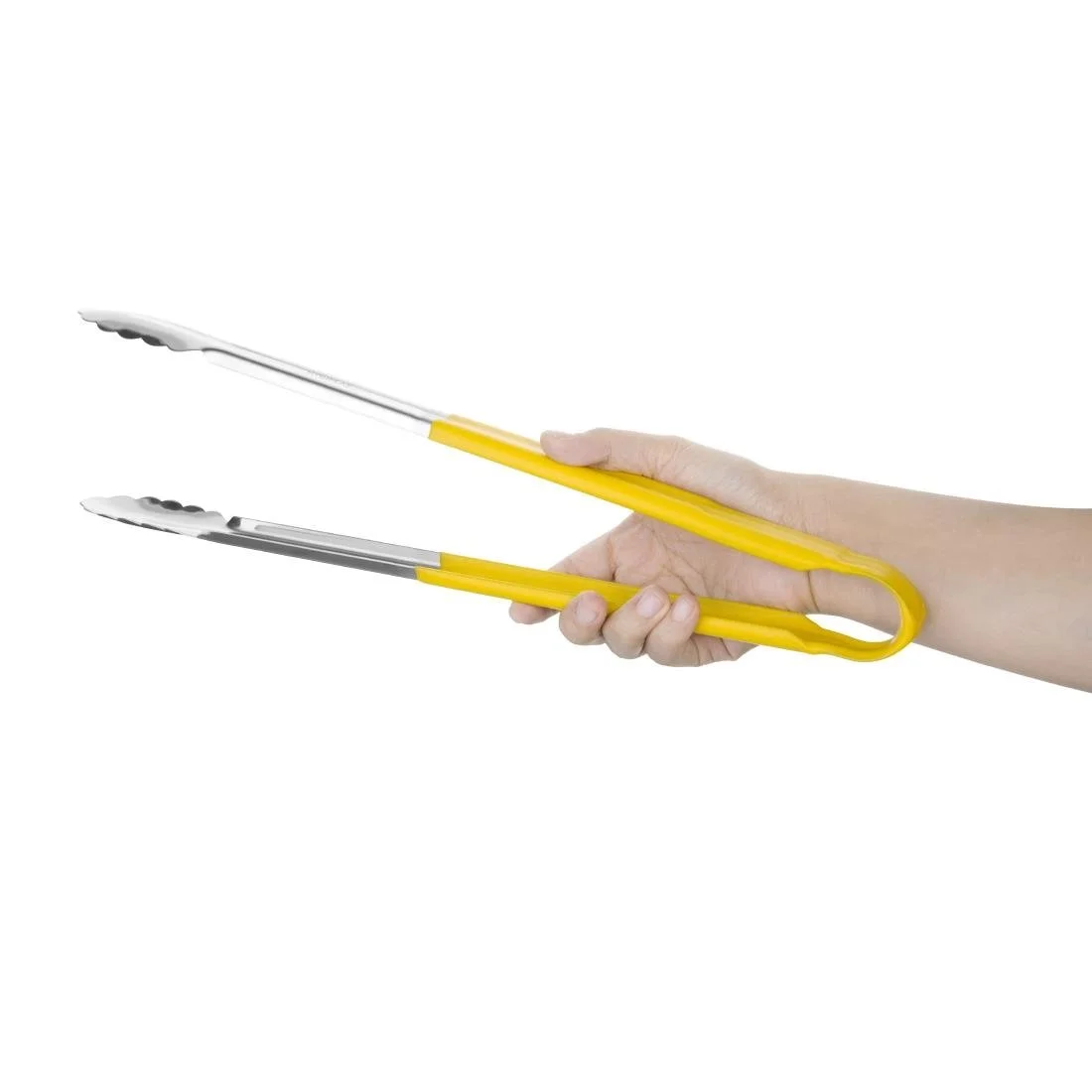 Hygiplas Colour Coded Serving Tong Yellow 405mm - Image 2