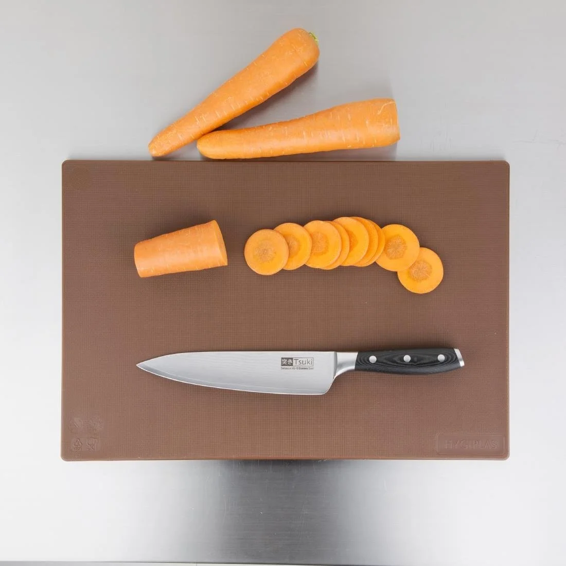 Hygiplas Low Density Antibacterial Chopping Board Brown 450x300x10mm - Image 4