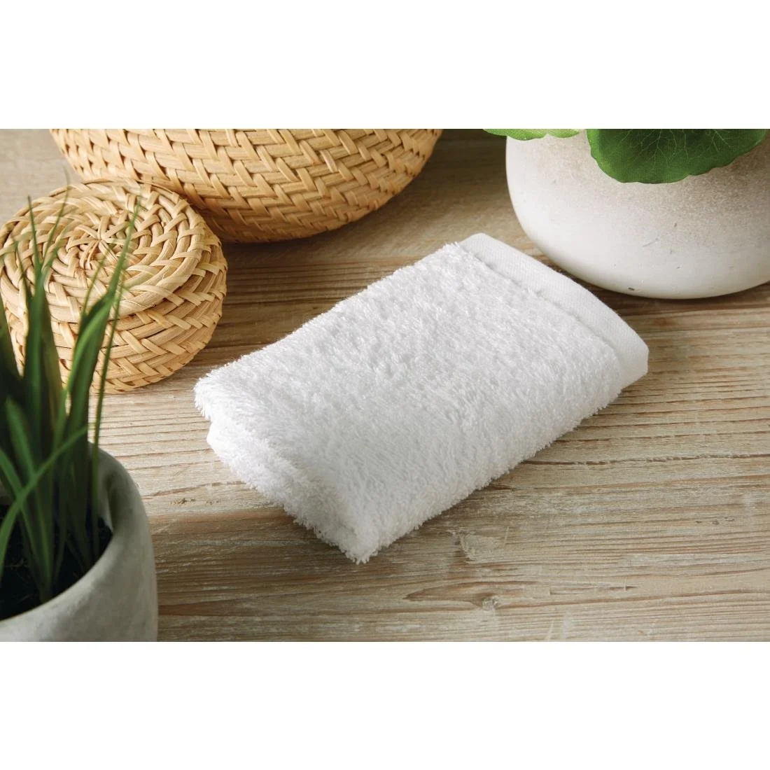 Eco Towel White Face Cloth 30x30cm (10 Pack) - Image 1