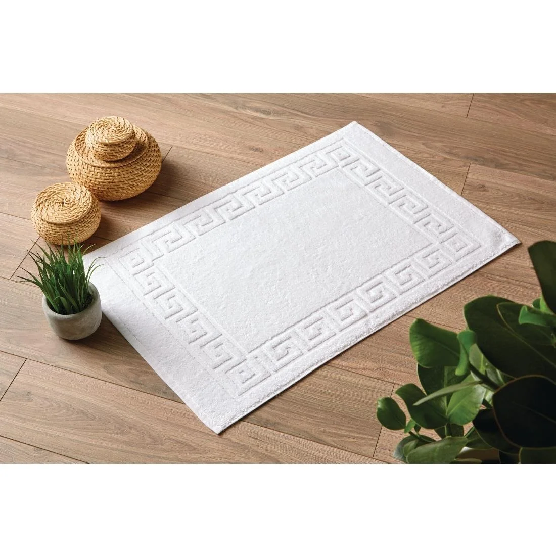 Mitre Eco Towel - White Bath Mat 500x760mm - Image 1