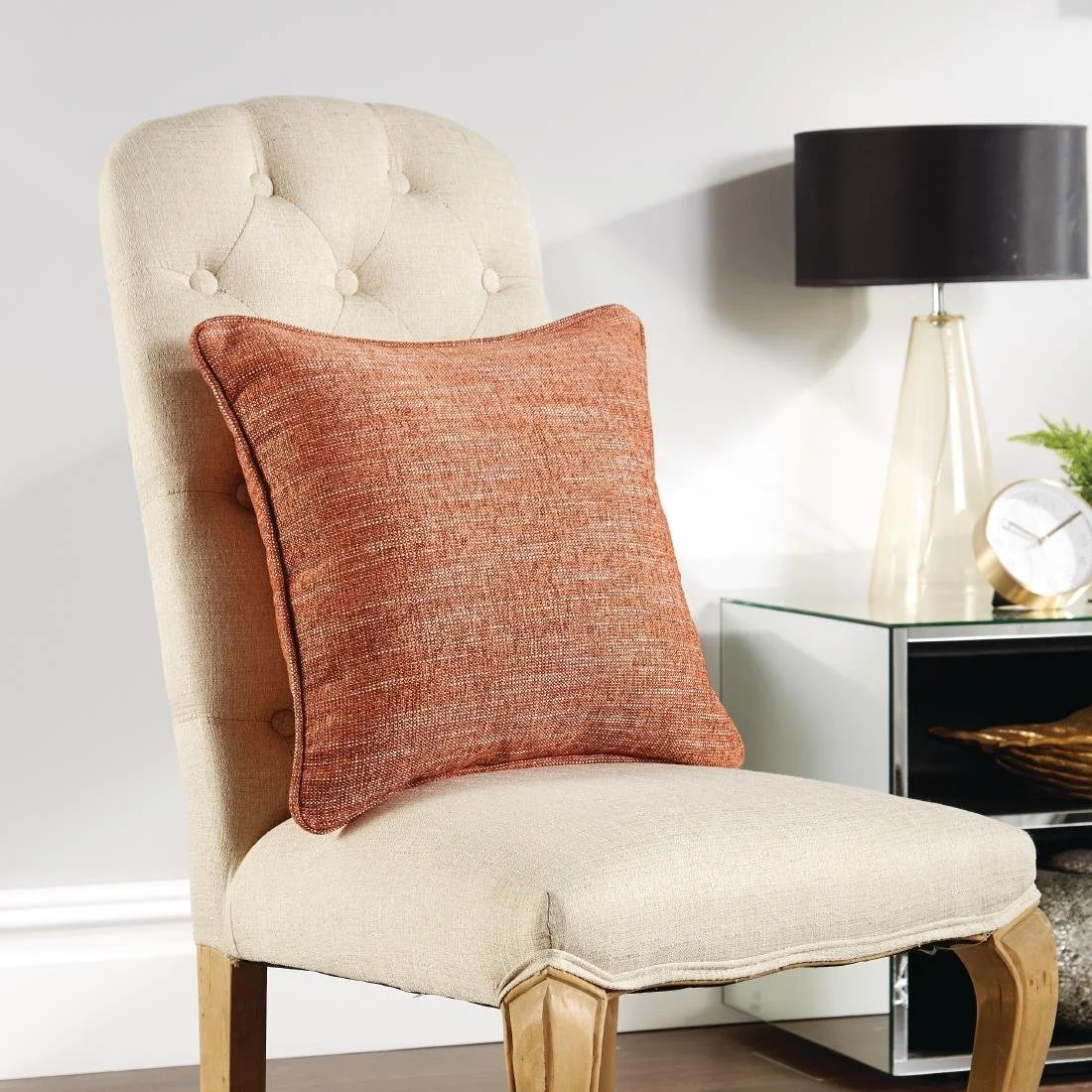 Mitre Polaris Throw Cushion Apricot 43 x43cm - Image 1