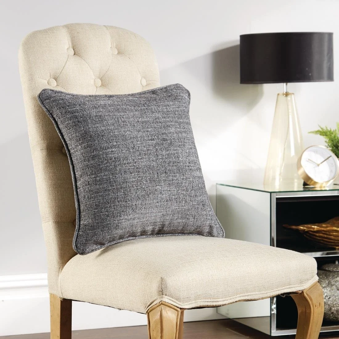 Mitre Polaris Throw Cushion Coal 43 x43cm - Image 1