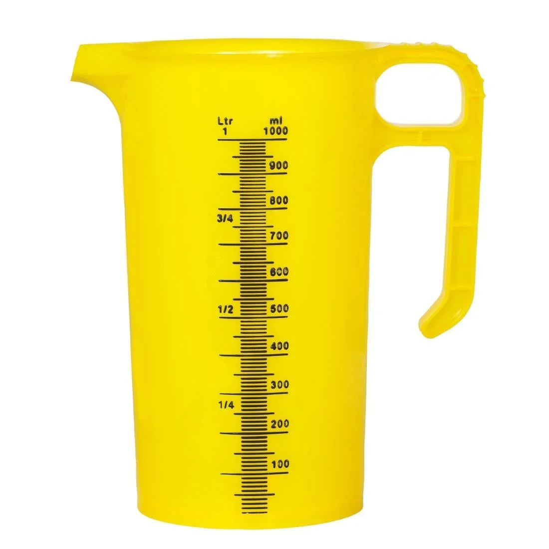 Pro-Measures Polypropylene Measuring Jug Yellow 1Ltr - Image 1