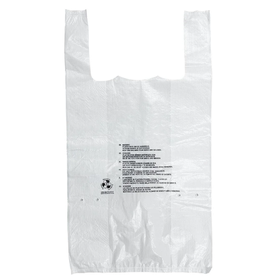 Fiesta Recyclable Large White Carrier Bag (1000 Pack) - Image 1