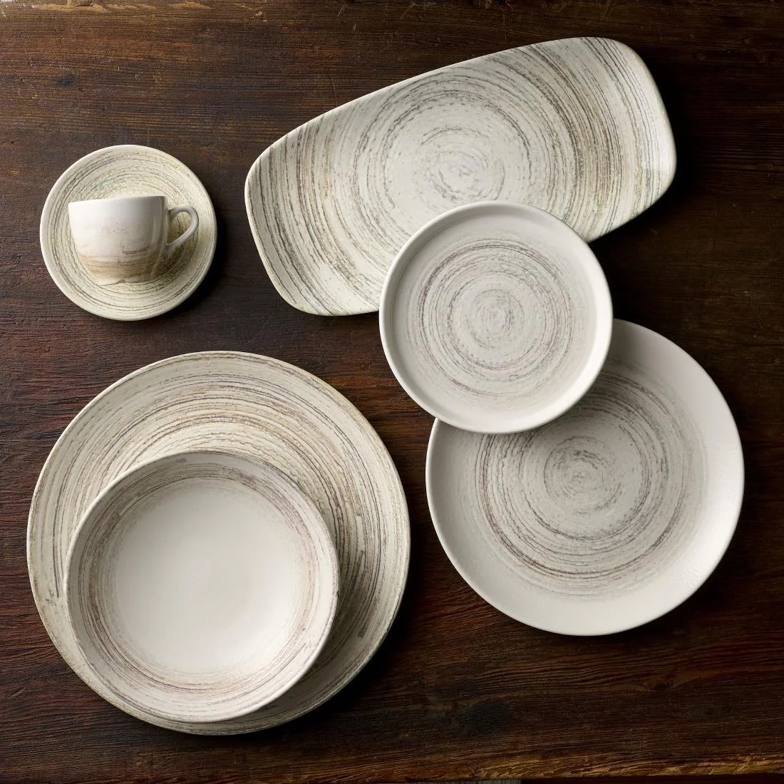 Churchill Elements Dune Walled Plates 210mm (6 Pack) - Image 2