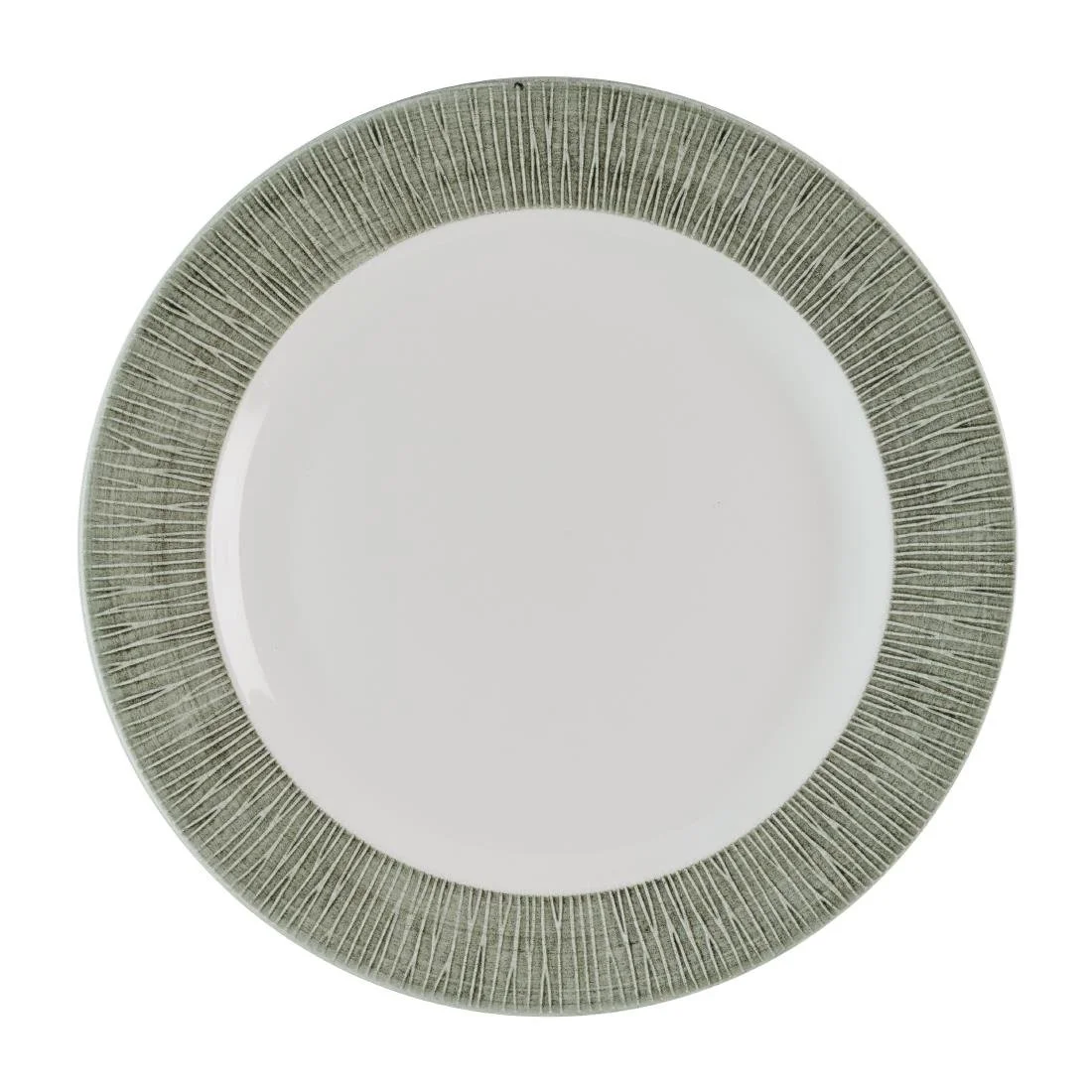 Churchill Bamboo Ceramic Spinwash Alpine Footed Plates 305mm (12 Pack)