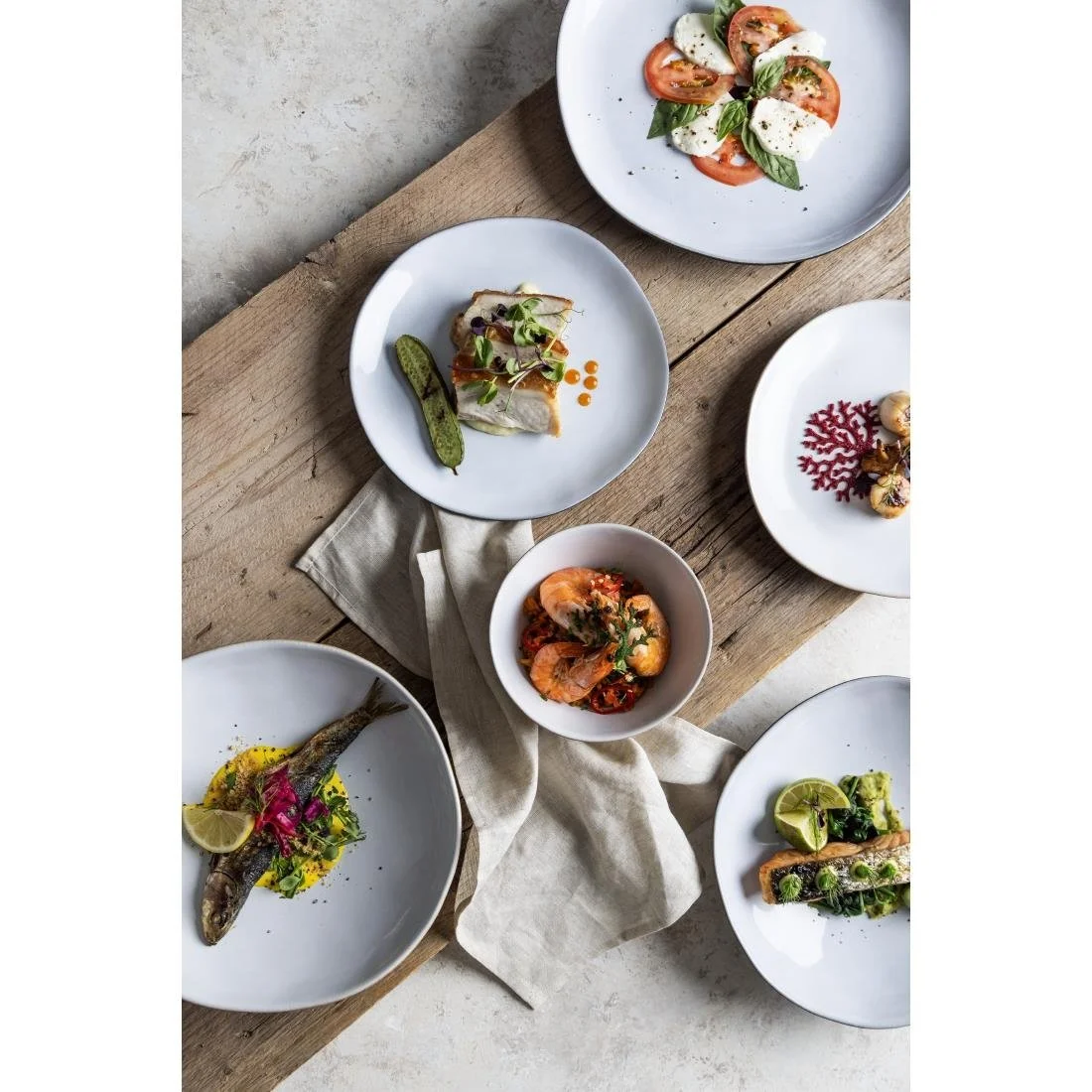 Olympia Raw Recycled Clay Coupe Plates Charcoal 260mm (6 Pack) - Image 2