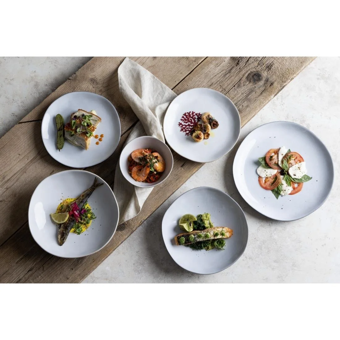 Olympia Raw Recycled Clay Coupe Bowls Charcoal 230mm (6 Pack) - Image 2