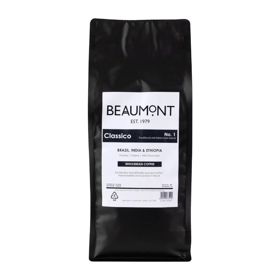 Beaumont No.1 Classico Coffee Beans 1kg - Image 1